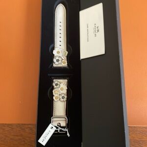 Coach leather flower Apple Watch band